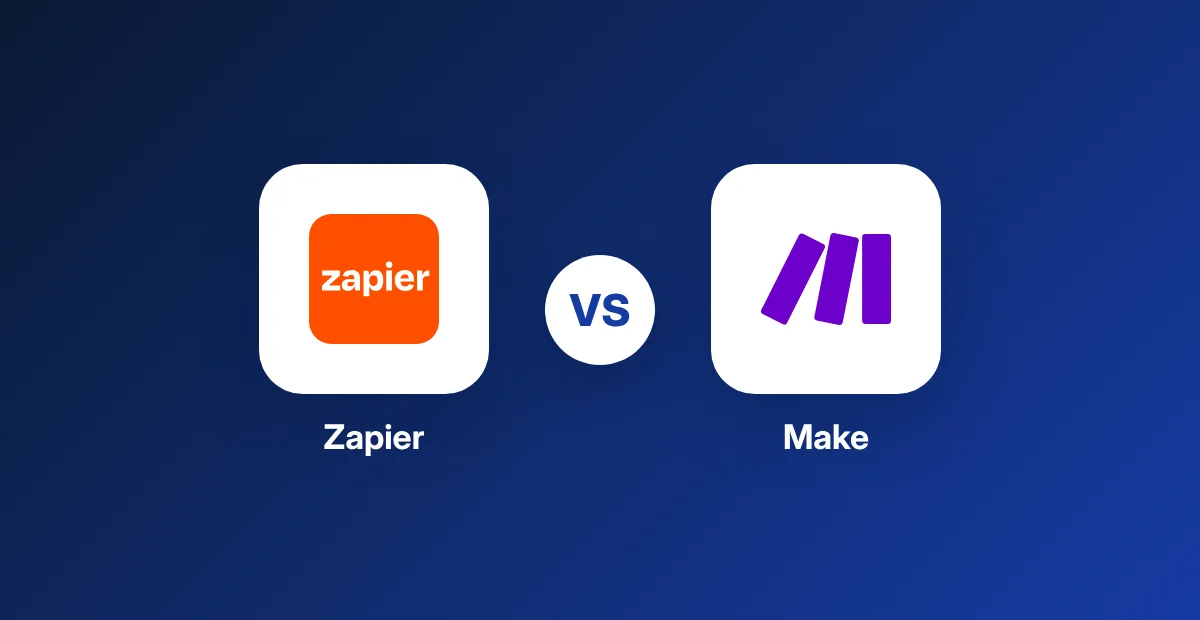 Zapier and Make logos