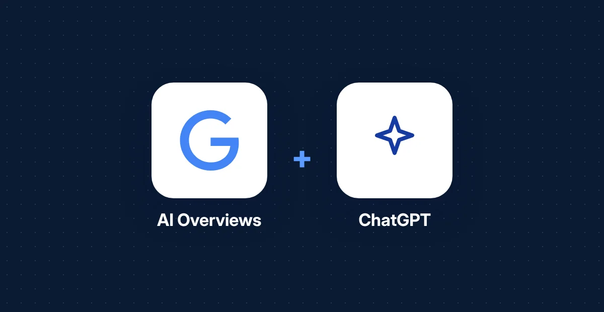 Google and ChatGPT logos representing AI search