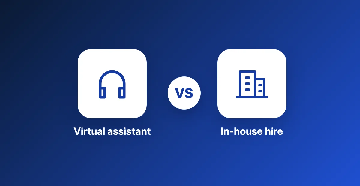 Virtual assistant versus in-house employee comparison