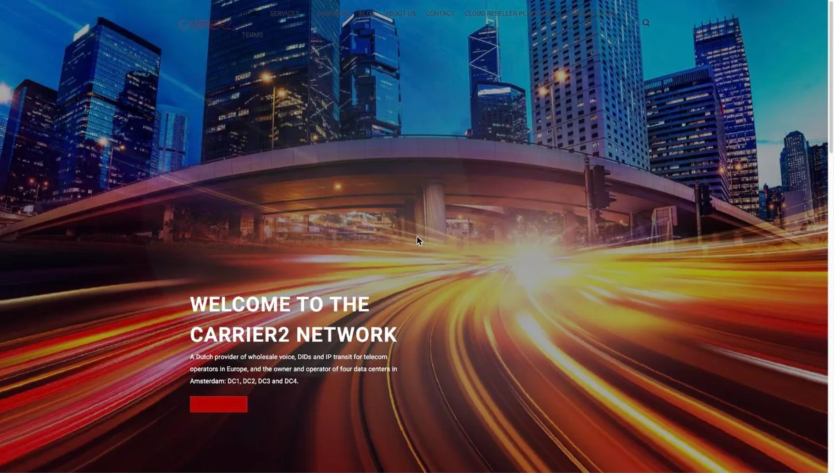 Homepage of carrier2.network