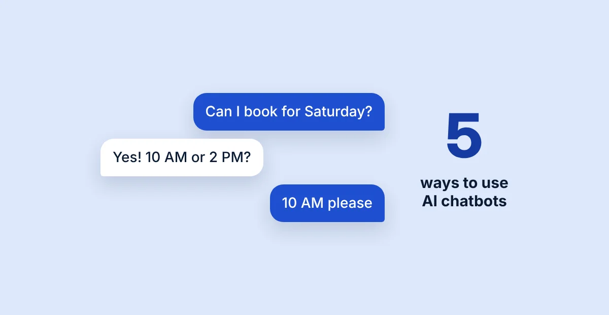 AI chatbot booking conversation