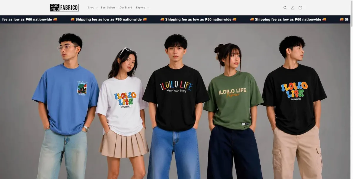 Fabrico Shopify store created by DigiDesk
